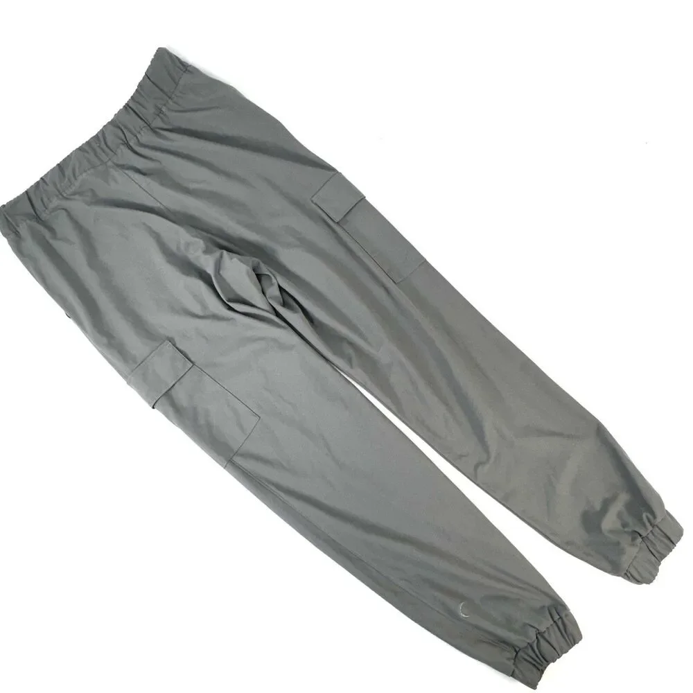 Zyia Active Gray Jogger Cargo Pants Drawstring Mens Size Medium